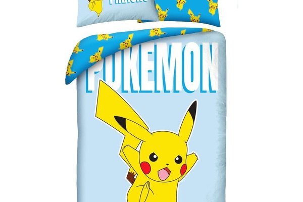 Lenjerie de Pat Pokemon - Ver. 16, Dimensiuni 140 x 200 cm si 70 x 90 cm