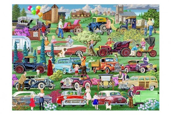 Puzzle din lemn - Vintage Cars - 200 piese