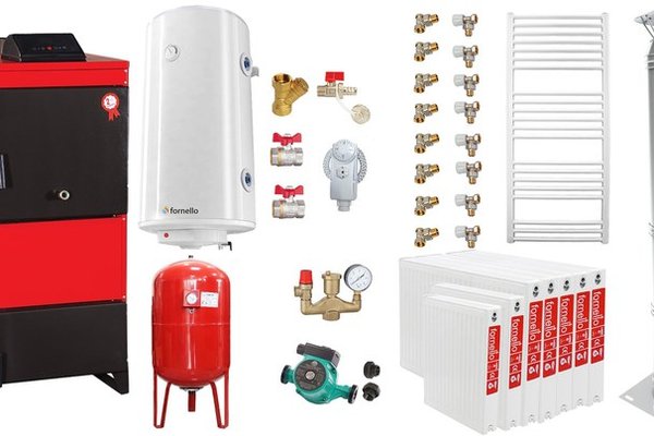 Centrala pe combustibil solid Fiama D2-60, 70 kW, cu Ventilator, Automatizare si Accesorii Complete