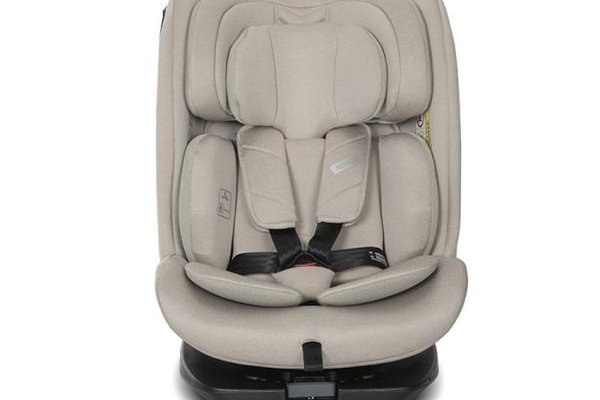 Scaun auto pentru copii Lorelli Rodeo Beige i-Size, isofix, rotativ, protectie SPS la impact lateral, 0 luni-12 ani, 40-150 cm