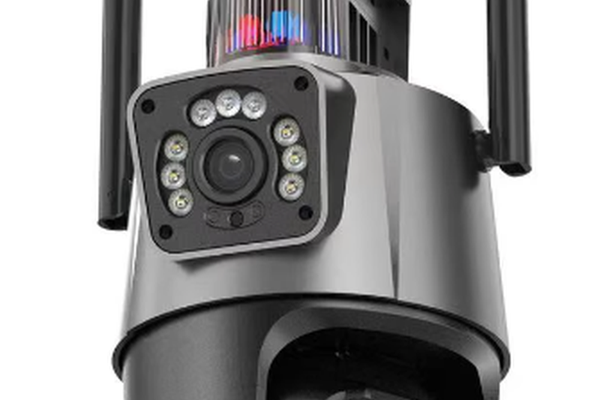 Camera de supraveghere dubla WIFI 8MP exterior/interior Ultra HD 5X zoom comunicare bidirectionala GRI