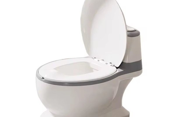 Olita muzicala tip minitoaleta Little Mom cu adaptor moale Grey