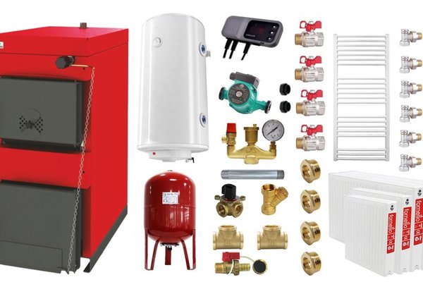 Sistem de Incalzire Sunsystem Burnit NWB 35 kW - Centrala pe Combustibil Solid si Accesorii Complete