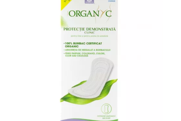 Absorbante zilnice din bumbac organic, 24 bucati, Organyc