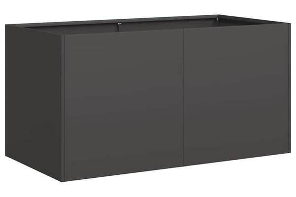 Jardinier negru din otel laminat la rece 80x40x40 cm