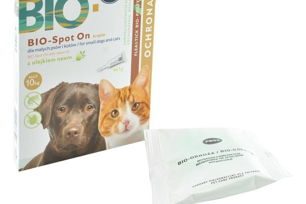 Pipeta Antiparazitara Caini/ Pisici PESS Bio-Spot On cu Ulei de Neem, 4x1 g/ 10 kg