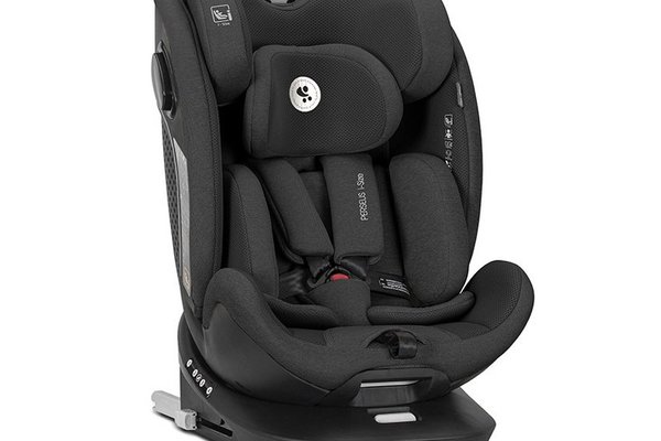 Scaun auto pentru copii Lorelli Perseus Black i-Size, isofix, baza rotativa, picior de sprijin, EPS Memory, panou de ventilatie, SPS, 0 luni-12 ani, 40-150 cm