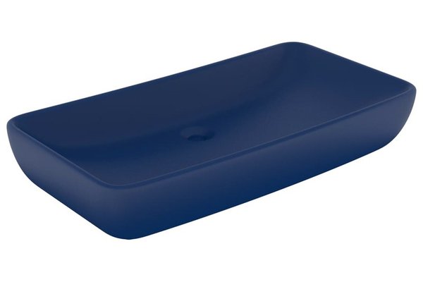 Chiuveta dreptunghiulara albastra mat, 71x38 cm, ceramica premium