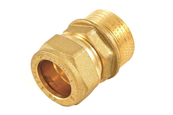 Racord Compresie Tiemme cu Inel din Alama, FE, 18 mm x 1/2 inch