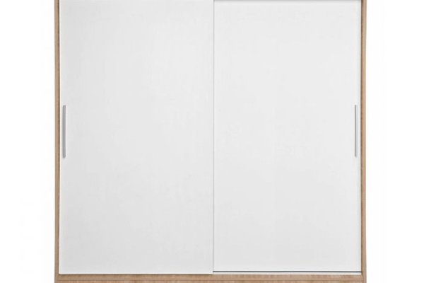 Dulap CORFU 01, usi glisante, corp sonoma + usi alb, 200x60x200 cm