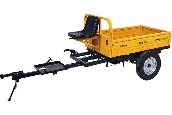 Remorca motocultor 500 kg, 1 osie, prindere bolt, ProGARDEN Campo RM500C