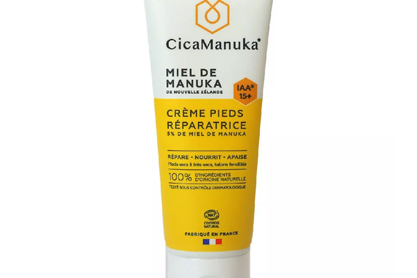 Crema reparatoare pentru picioare cu 5% miere de Manuka IAA15+, ecologica, 75 ml, CicaManuka