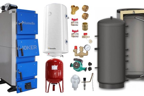 Pachet Complet Cazan Fornello Joker 36 kW cu Puffer de 1000 litri si Accesorii
