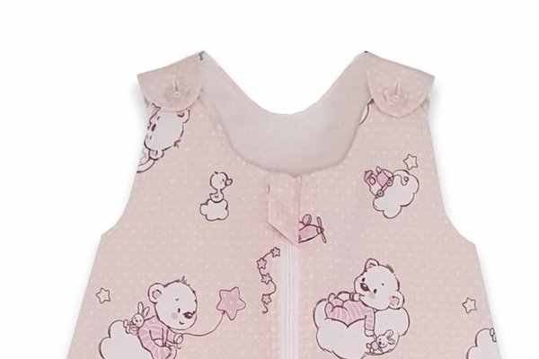Sac de dormit copii 1 tog KidsDecor Ursuletul Martinica roz din bumbac 110 cm