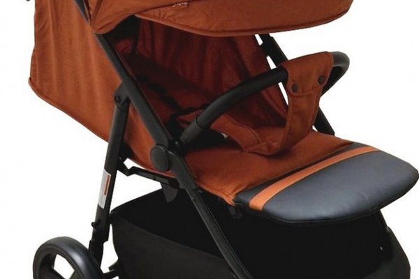 Carucior pentru copii Baby Care Pro S 508 Portocaliu Gold, Cadru aluminiu, Spatar reglabil in 3 trepte, Husa picioare, Frana picior, Pliabil