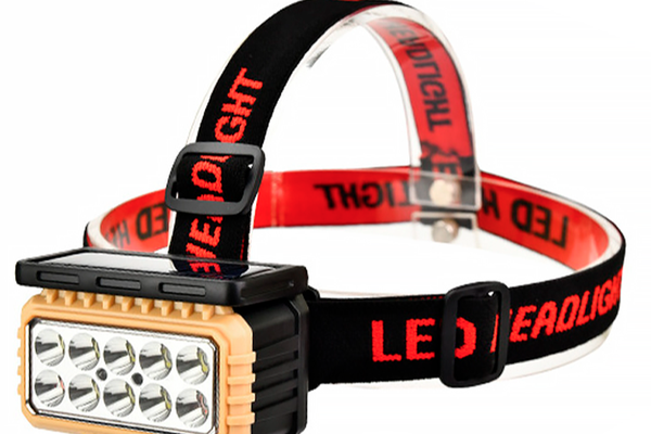 Lanterna de cap LY 806 cu panou solar si 10 leduri