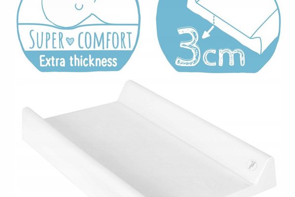 Saltea de infasat Ceba Baby Comfort Friends Forever 50x80 cm cu intaritura, grosime 3 cm, sistem anti-alunecare
