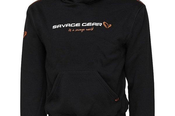 Hanorac Savage Gear Junior Logo Black Ink (Marime: S)
