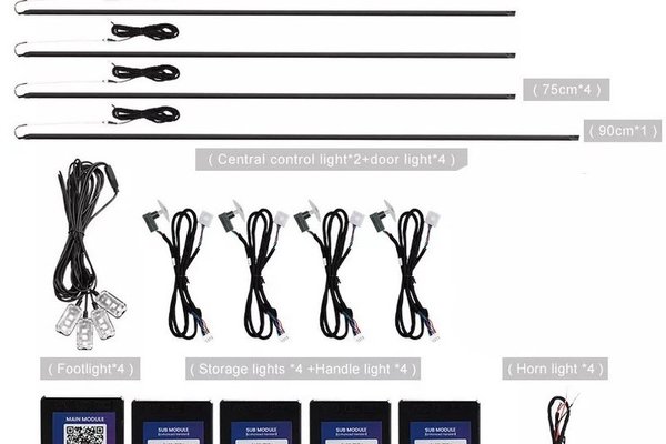 Set cu 18 lumini ambientale RGB Shymphony cu aplicatie bluetooth