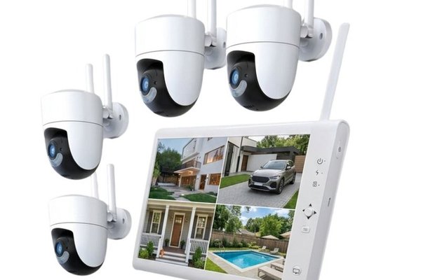 Sistem de Supraveghere Video ANNKE N44WEV+I41DN*4 cu Ecran de 10 Inch si 4 Camere 5MP