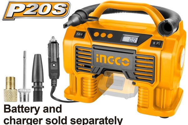 Ingco CACLI2002 Compresor Aer Auto 20V - 4 in 1 Multifunctional