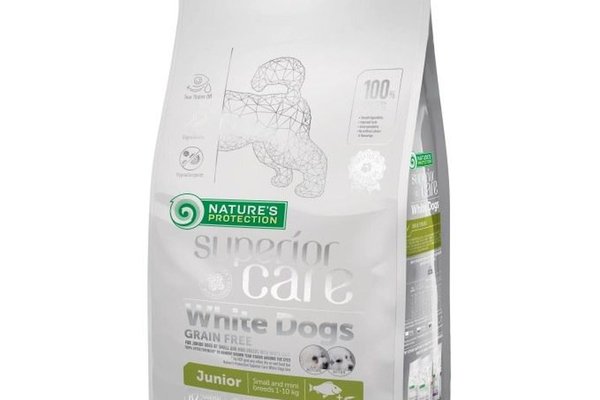 Nature's Protection Superior Care Grain Free White Fish for Small & Mini White Dogs Junior, 1.5 kg