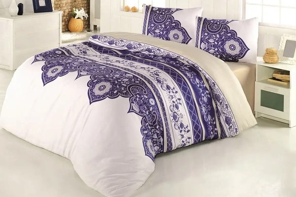 Lenjerie de pat bumbac satinat 2 persoane,homs,serie H280,00068