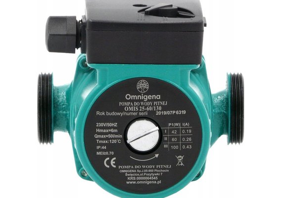 Pompa de recirculare Omnigena OMIS 25-60/130, inaltime de pompare 6 m