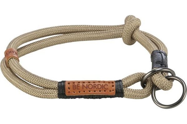 Trixie Zgarda Coarda Be Nordic, L - XL: 55 cm / 13 mm, Nisipiu/ Negru