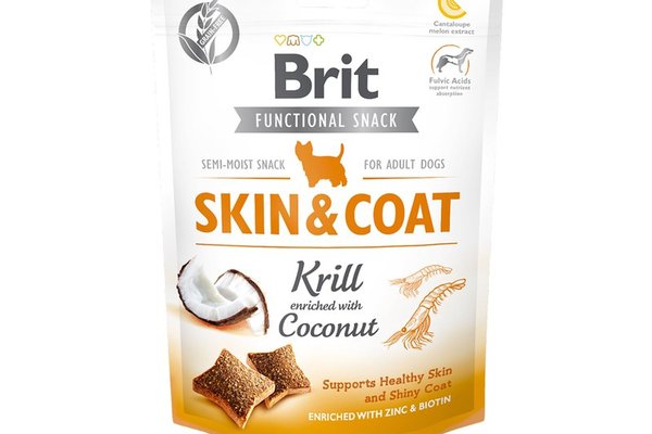 Brit Care Dog Snack Skin and Coat Krill, 150 g