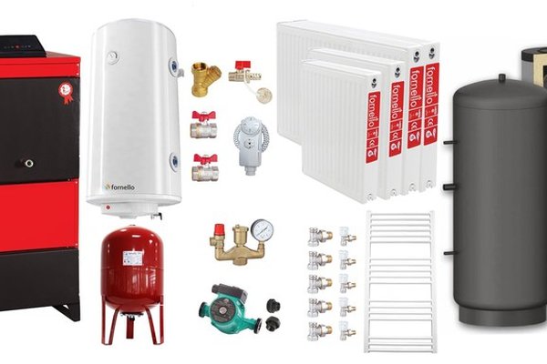 Centrala pe combustibil solid Fiama D2-25, 29 kW, cu Ventilator si Automatizare, Pachet Complet cu Puffer 800L, Radiatoare Otel si Boiler Termoelectric
