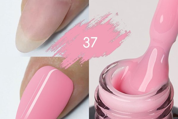 Color Rubber Base Kievskaya Nr. 37 15ml | Bază rubber color roz pastel delicat
