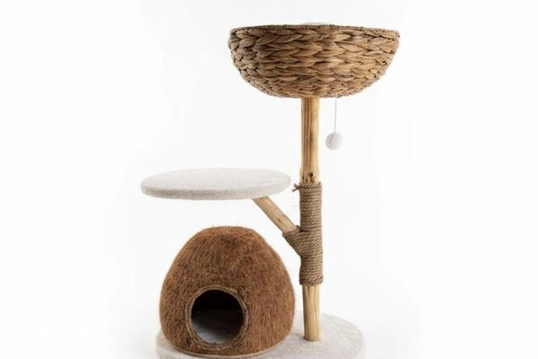 Ansamblu de joaca pisici, Meraki Home, Coconut Nest, 60x42x39 cm