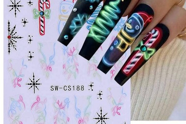 Sticker decor unghii model iarna/Craciun SW-CS188