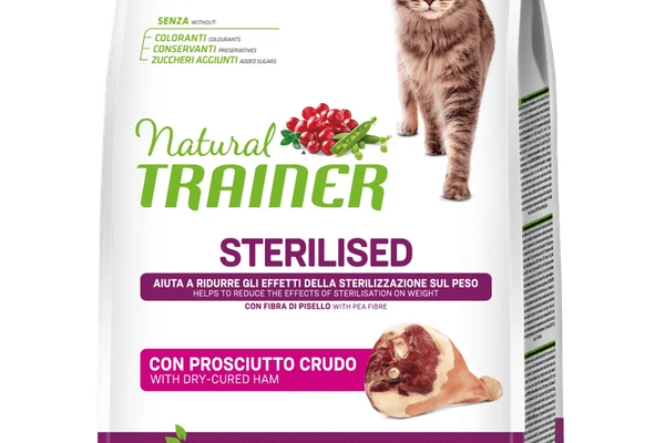 Natural Trainer, Pisica Adulta Sterilizata cu Prosciutto Crudo, 1.5 kg