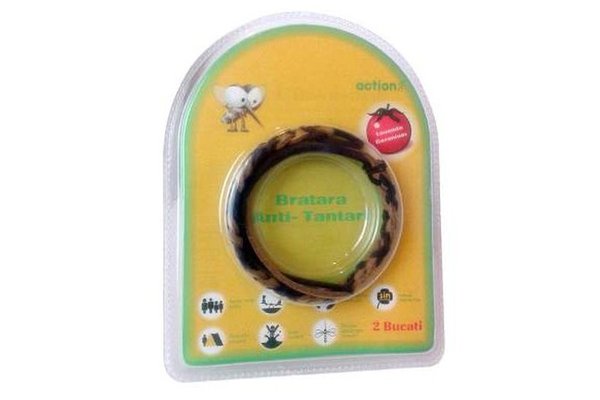 Bratara din piele ecologica anti-tantari Citronella, set de 2 bucati