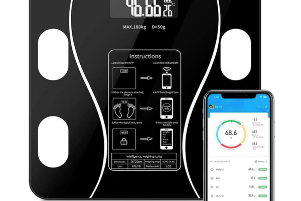 Cantar Electronic Ecran Digital Iluminat Compatibil Android/Ios cu Termometru AC-180