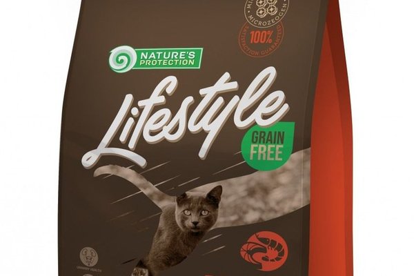 Nature's Protection Lifestyle Grain Free Adult Cat Sterilised Salmon with Krill, 7 kg