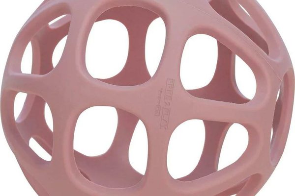 Minge din silicon pentru dentitie Free2Play - Pink, 11 cm, Sigura si educativa pentru bebelusi