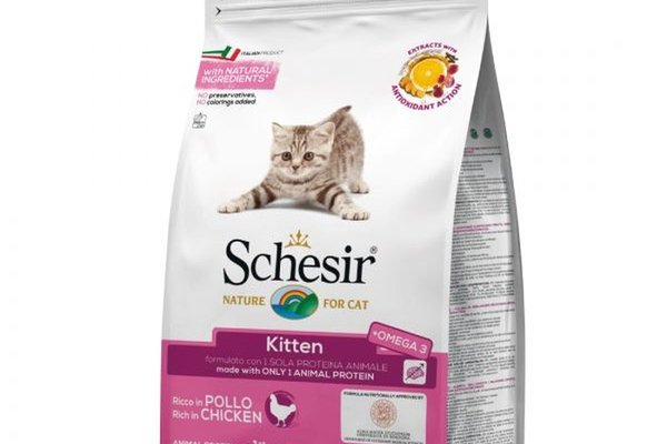 Hrana uscata pisici, Schesir Kitten Monoprotein Pui, 400 g