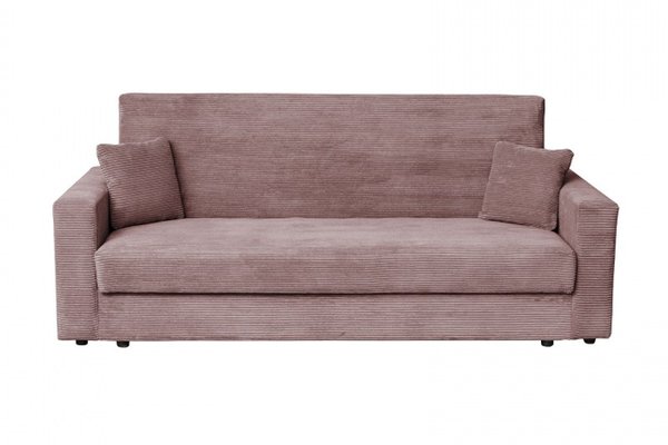 Canapea CORINNE LUX extensibila, 3 locuri, cu lada depozitare, roz pudra, 220x90x96 cm