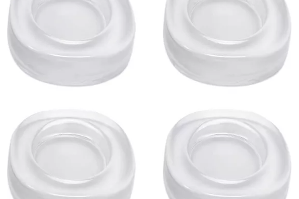 Set 4 picioruse TRANSPARENTE din silicon antivibratie pentru masina de spalat