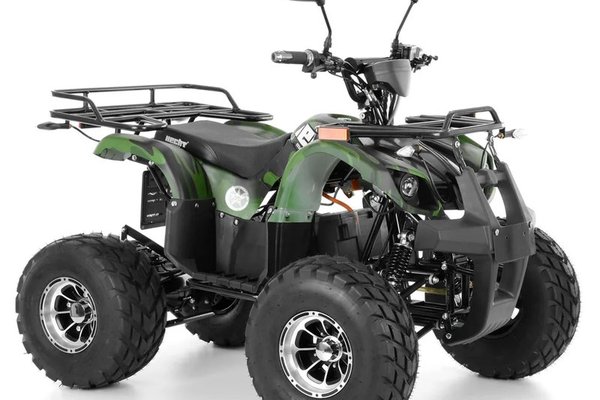 ATV electric Kinder EcoHercules 1200W 60V 20Ah cu COC, omologare rutiera, Army Green