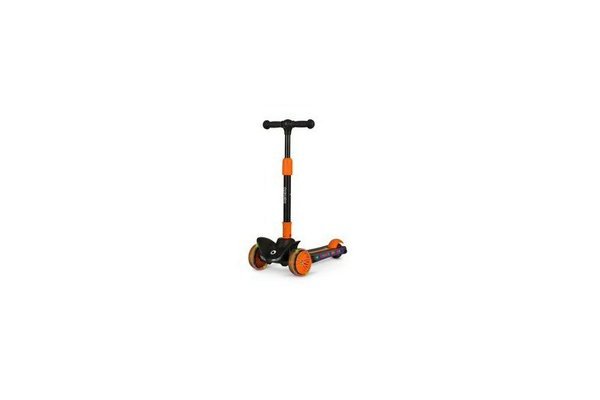 Lionelo Timy Trotineta Ultrapliabila pentru Copii, Portocalie/Neagra, 50 Kg, Luminile LED, Design Ergonomic