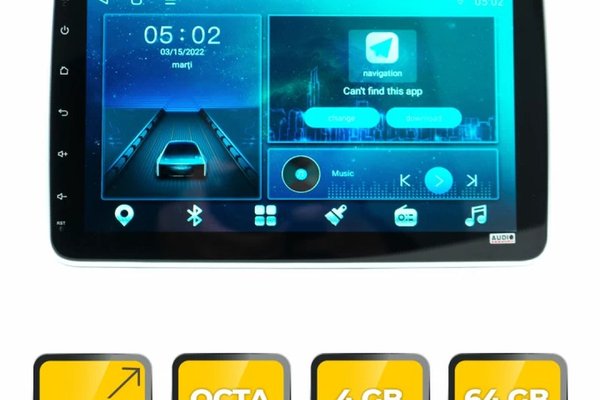 Navigatie Audiosystem  universala 10", 4GB Ram, 64GB,1 DIN, 8 core, Android 10.0, 4G Sim