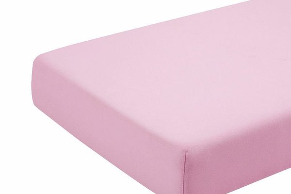 Cearceaf roz KidsDecor cu elastic din bumbac 100x200 cm