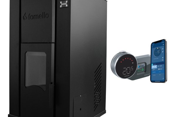 Fornello Pellet King 35 kW - Pachet Termosemineu pe Peleti cu Control de la Distanta