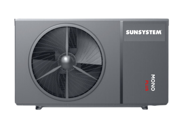 Pompa de Calor Aer-Apa Sunsystem Mono Plus 090-3PH, 9 kW, Inverter R32 ERP A+++, Compresor Panasonic, Control Wi-Fi, Trifazata