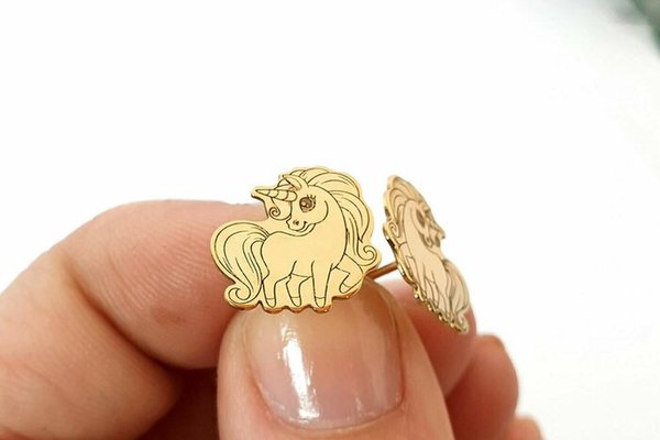 Cercei Unicorn - Aur Galben 14k - surub