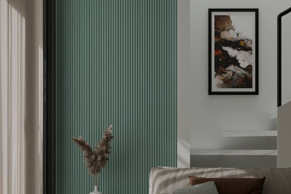 Panou riflaj decorativ RELAX, MDF, verde, 1,8x10x280 cm